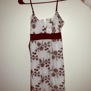 black and white floral dress